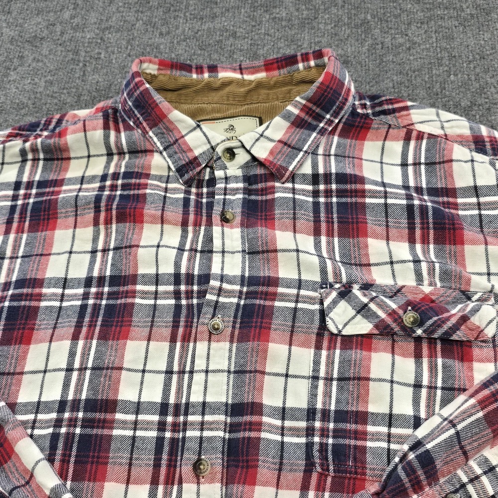 Legendary Whitetails Shirt Mens 2XLT Red Plaid Flannel Long Sleeve Buck Camp